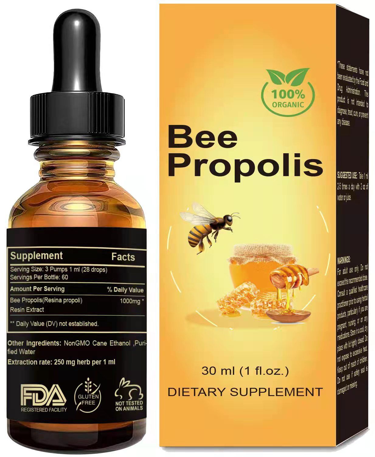 Factory Supply OEM/ODM 10ml 30ml Brazilian Bee Propolis Liquid